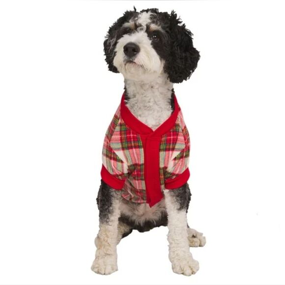 Eddie Bauer Other - Eddie Bauer Holiday Pet PJ Pajama Red Plaid Size S (11" Back Length)